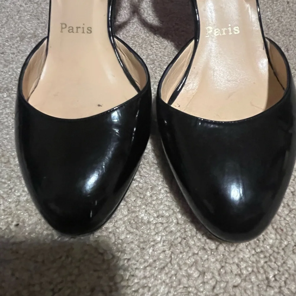 Christian Louboutin Black Patent Leather Heels - Picture 15 of 16